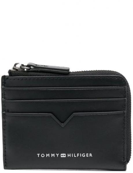 TOMMY HILFIGER vīriešu melns maks TH CC WITH ZIP 