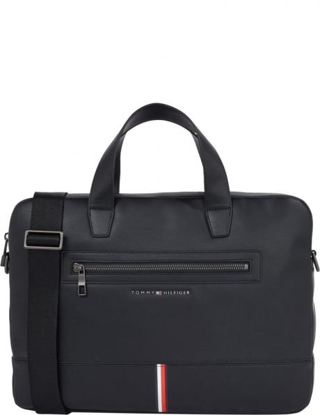 TOMMY HILFIGER vīriešu melna klēpjdatoru soma Corporate computer bag 