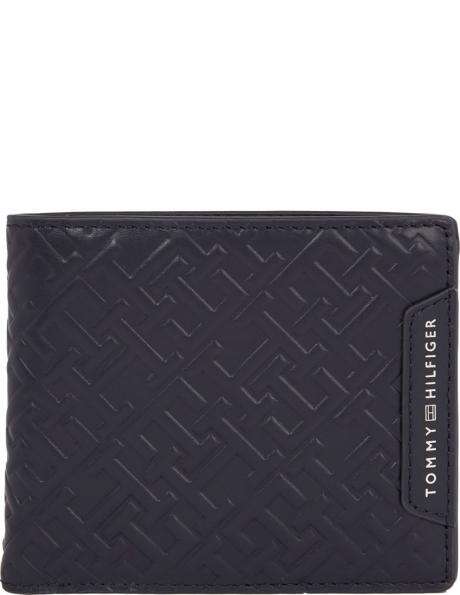 TOMMY HILFIGER vīriešu zils maks Monogram cc and coin wallets 