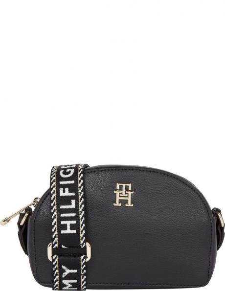 TOMMY HILFIGER sieviešu melna soma Life half moon camera bag 