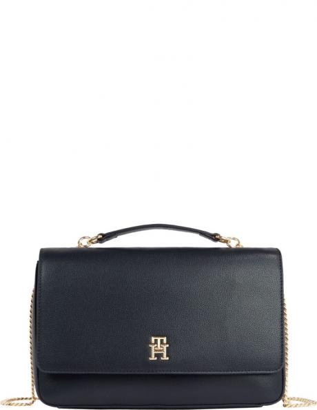 TOMMY HILFIGER sieviešu zila soma Timeless flap crossover 