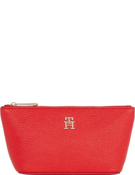 TOMMY HILFIGER sieviešu oranža kosmētikas soma Emblem washbag 