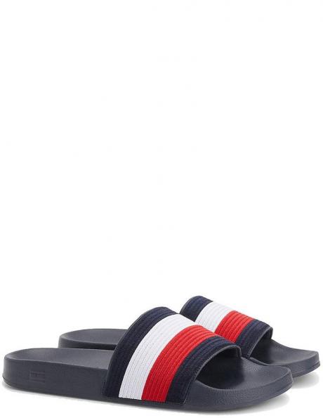 TOMMY HILFIGER vīriešu zilas pludmales čības HILFIGER CORPORATE POOL SLIDE 