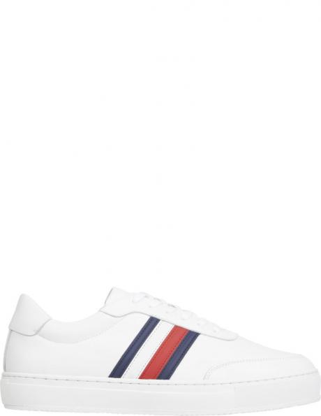 TOMMY HILFIGER vīriešu balti ikdienas apavi Premium cupsole mono shoe 