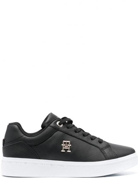 TOMMY HILFIGER sieviešu melni ikdienas apavi TH COURT SNEAKER 