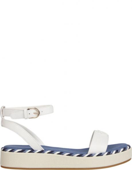 TOMMY HILFIGER sieviešu baltas sandales Rope flatform sandals 