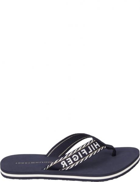 TOMMY HILFIGER sieviešu zilas čības Webbing sandal 