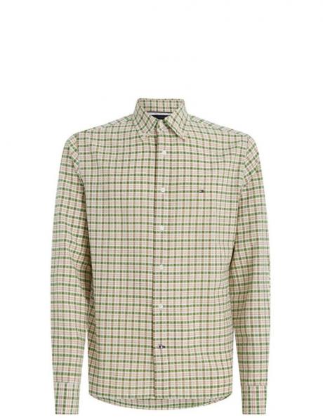 Tommy Hilfiger vīriešu zaļš krekls OXFORD MULTI GINGHAM RF SHIRT 