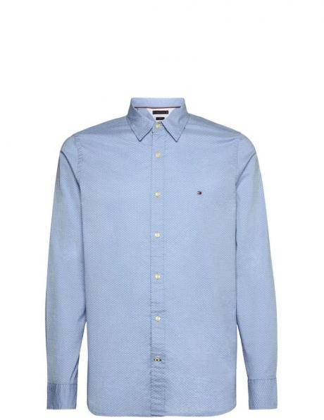 Tommy Hilfiger vīriešu zils krekls NATURAL SOFT MINI PRINT SHIRT 