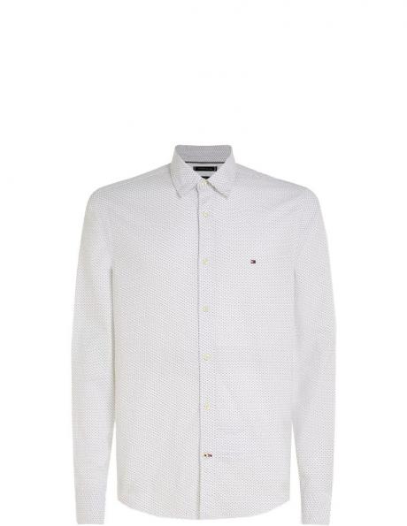 Tommy Hilfiger vīriešu balts krekls NATURAL SOFT MINI PRINT SHIRT 