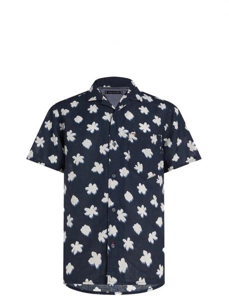 Tommy Hilfiger vīriešu zils krekls MONO FLOWER RF SHIRT  