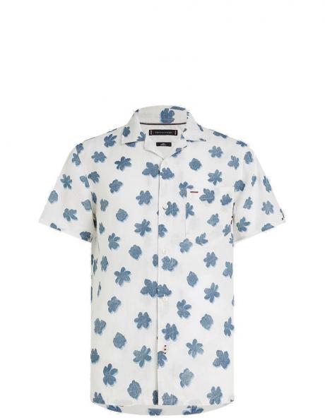 Tommy Hilfiger vīriešu balts krekls MONO FLOWER RF SHIRT  