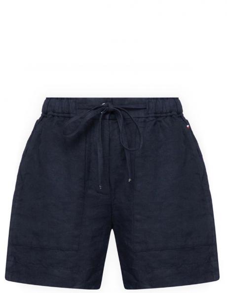 Tommy Hilfiger sieviešu zili šorti CASUAL LINEN SHORT 