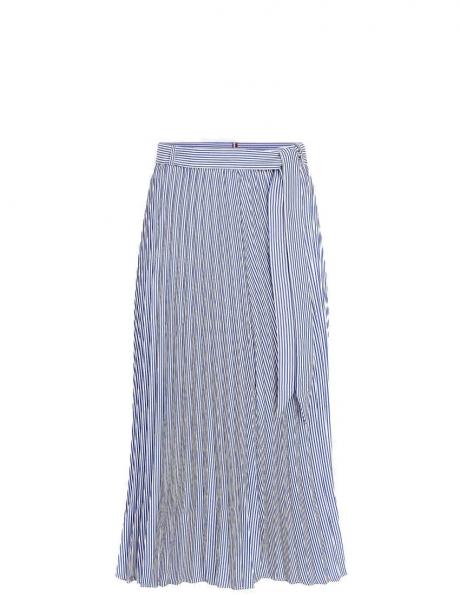 Tommy Hilfiger sieviešu zila kleita PLEATED ITHAKA MIDI SKIRT 