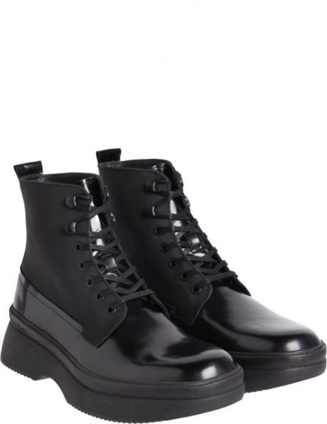 CALVIN KLEIN vīriešu melni zābaki Lace up boot mix 