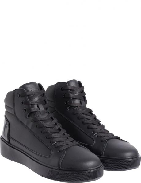 CALVIN KLEIN vīriešu melni zābaki High top lace up booties 