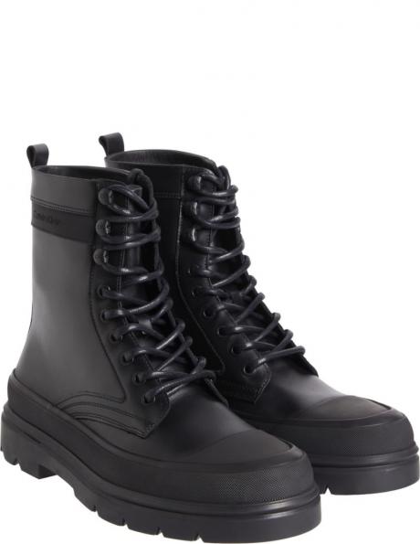 CALVIN KLEIN vīriešu melni zābaki Lace up boot high 