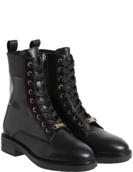 CALVIN KLEIN sieviešu melni zābaki Sole combat boot wl 