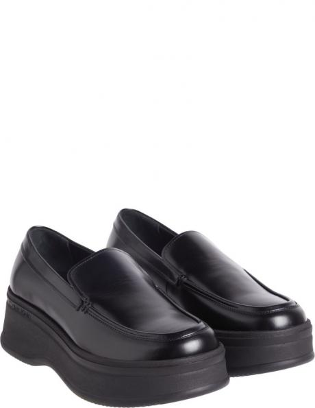 CALVIN KLEIN sieviešu melni loafer stila apavi Pitched loafer 