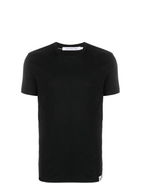 CALVIN KLEIN JEANS vīriešu melns T-krekls Logo tab tee 