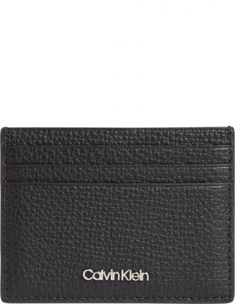 CALVIN KLEIN vīriešu melns maks Minimalism cardholder 