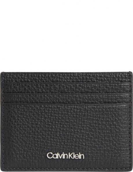 CALVIN KLEIN vīriešu melns maks Minimalism cardholder 