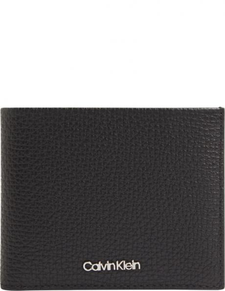 CALVIN KLEIN vīriešu melns maks Minimalism 5cc coin wallets 