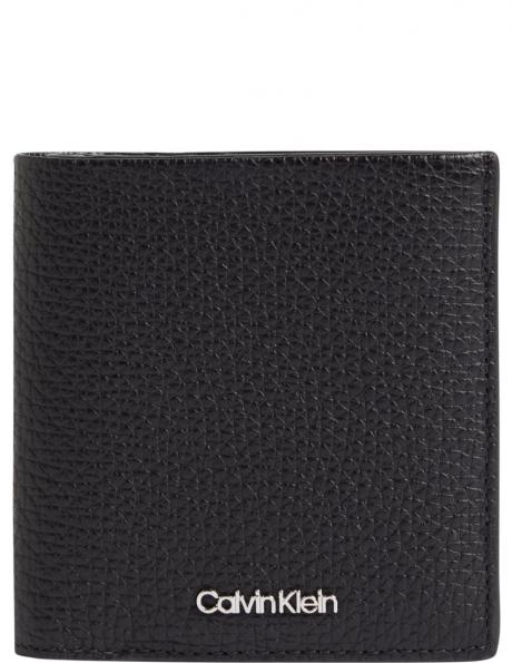 CALVIN KLEIN vīriešu melns maks Minimalism 6cc coin wallets 