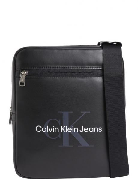 CALVIN KLEIN JEANS  vīriešu melna plecu soma Monogram soft reporter 