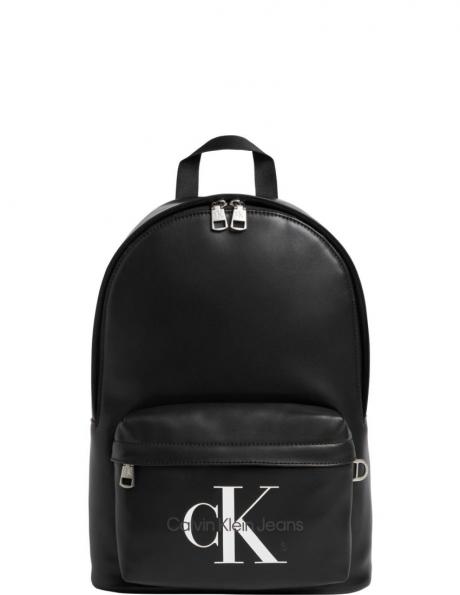 CALVIN KLEIN JEANS  vīriešu melna mugursoma Monogram campus backpack 