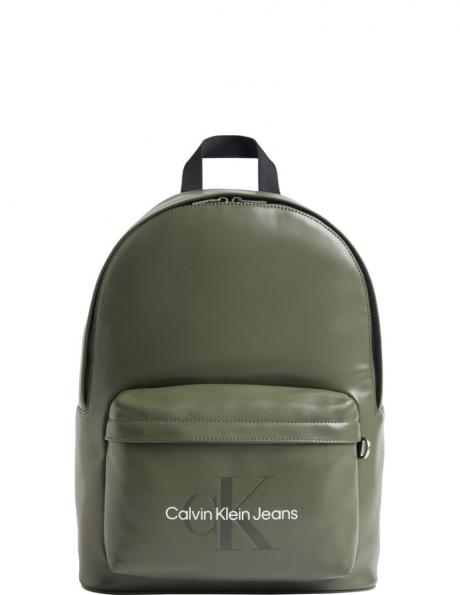 CALVIN KLEIN JEANS  vīriešu zaļa mugursoma Monogram campus backpack 