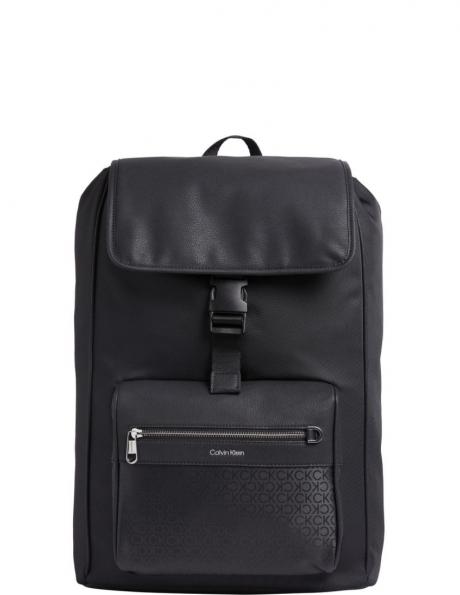 CALVIN KLEIN vīriešu melna mugursoma Elevated flap backpack 