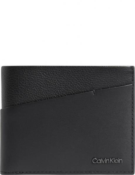 CALVIN KLEIN vīriešu melns maks Diagonal 5cc coin wallets 