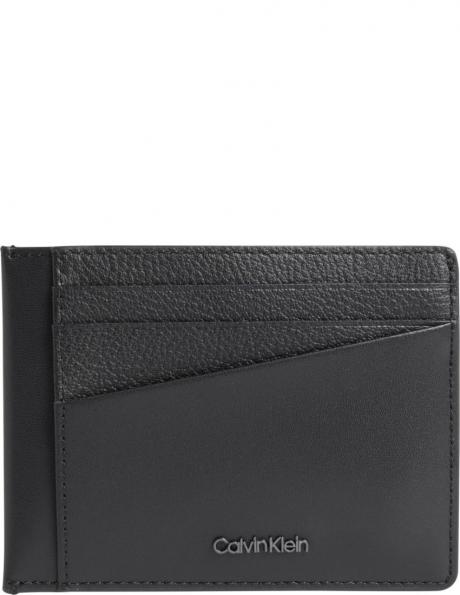 CALVIN KLEIN vīriešu melns maks Diagonal id cardholder 