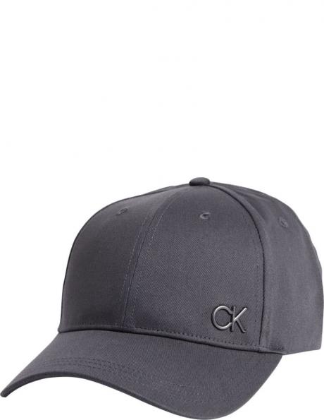 CALVIN KLEIN vīriešu pelēka cepure Bombed metal  cap 