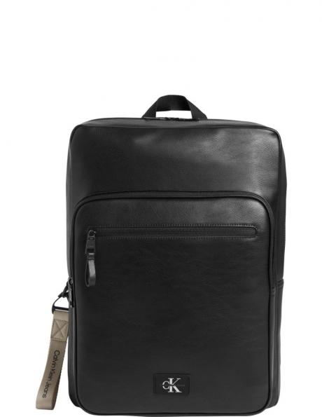 CALVIN KLEIN JEANS  vīriešu melna mugursoma Tagged slim backpack 