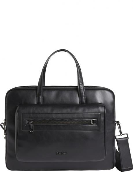 CALVIN KLEIN Vīriešu melna klēpjdatora soma Elevated laptop bag 