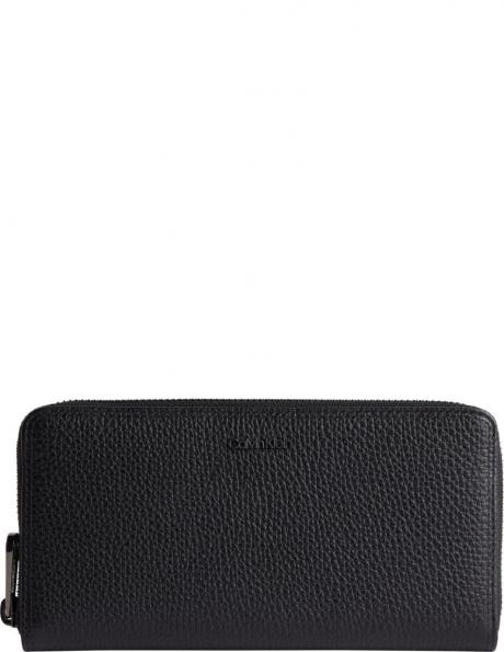 CALVIN KLEIN vīriešu melns maks Minimalism long zip wallets 