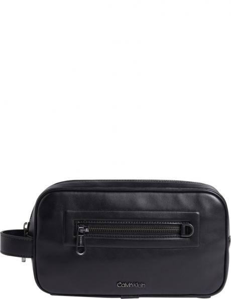 CALVIN KLEIN vīriešu melna kosmētikas soma Elevated slim washbag 