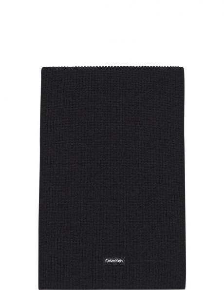 CALVIN KLEIN vīriešu melna šalle Daddy knit scarf 