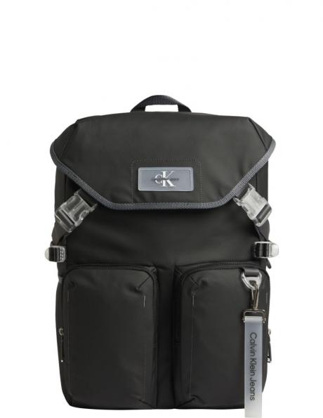 CALVIN KLEIN JEANS  vīriešu melna mugursoma Park culture flap backpack 