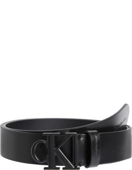 CALVIN KLEIN JEANS  vīriešu melna josta Round mono belt 35mm 