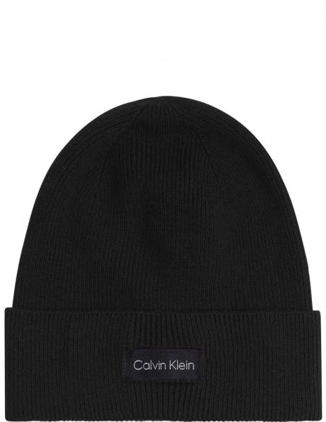 CALVIN KLEIN sieviešu melna cepure Essential knit beanie 