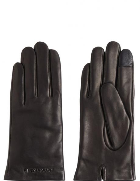 CALVIN KLEIN sieviešu melna cepure Must gloves 