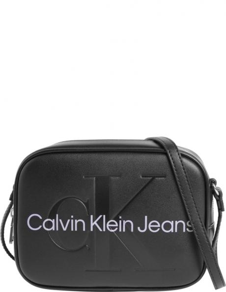 CALVIN KLEIN JEANS  sieviešu melna plecu soma Sculpted camera bag mono 