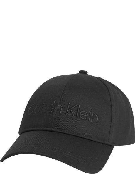 CALVIN KLEIN sieviešu melna cepure Must minimum logo cap 