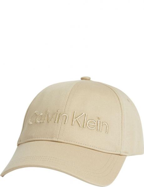 CALVIN KLEIN sieviešu gaišas krāsas cepure Must minimum logo cap 