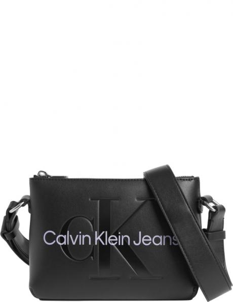 CALVIN KLEIN JEANS  sieviešu melna plecu soma Sculpted camera pouch mono 