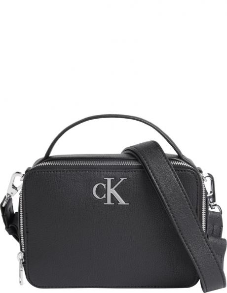 CALVIN KLEIN JEANS  sieviešu melna plecu soma Minimal monogram camera bag 