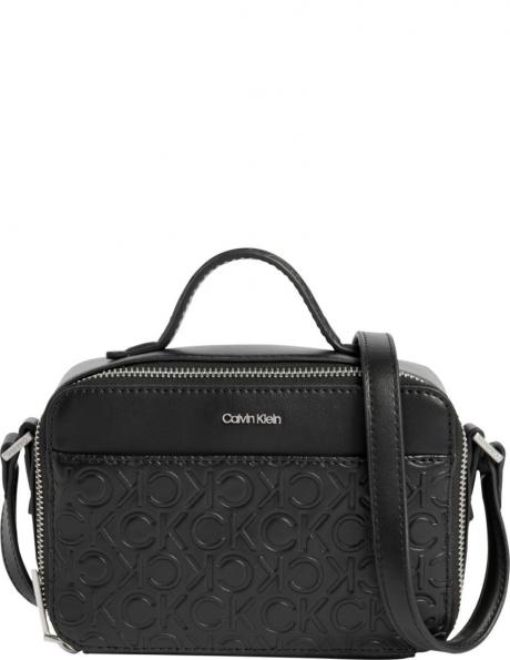 CALVIN KLEIN sieviešu melna plecu soma Must camera bag mono 